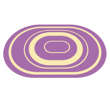 Lilla oval minimalistisk teppe - Tenstickers