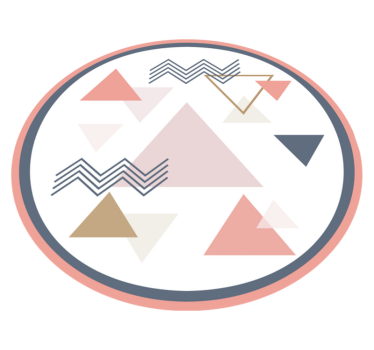 Rosa trekanter geometriske tepper - Tenstickers