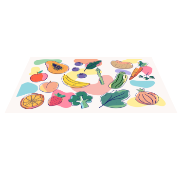 Fargerike frukter. Kjøkkengulv - Tenstickers