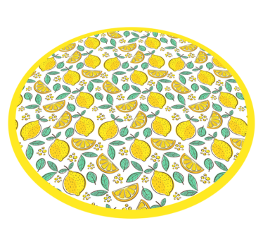 Illustrerende sitronmønster kjøkkengulv - Tenstickers