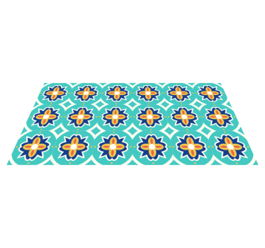 Tourquise teksturert mosaikk vinylgulv - Tenstickers