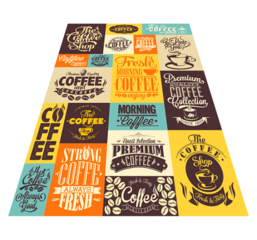 Kaffe design kjøkkengulv - Tenstickers