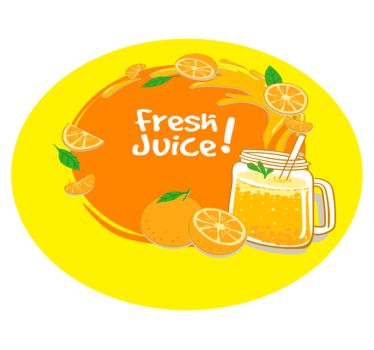Appelsinjuice kjøkken vinylteppe - Tenstickers