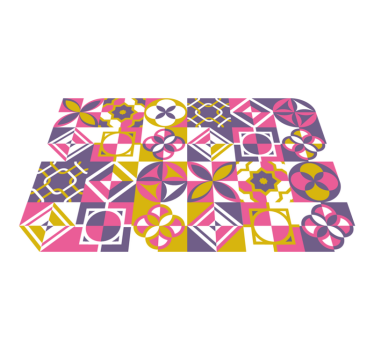 Geometriske fliser flisematte - Tenstickers