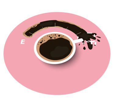 Kraftig kaffekoppmal moderne tepper - Tenstickers