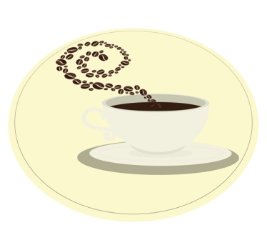 Espressokaffe kopp kaffebønner moderne tepper - Tenstickers
