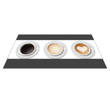 Kaffekoppløper vinyl teppe kjøkken - Tenstickers