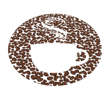 Kaffe med kaffebønner moderne tepper - Tenstickers