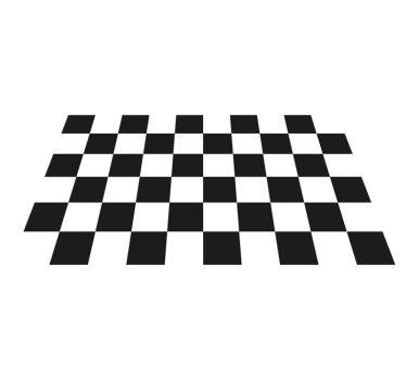 Sjakkbrett svart og hvit flisematte - Tenstickers