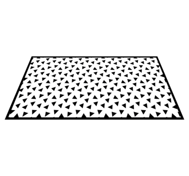 Sorte og hvite trekanter geometriske vinyl tepper - Tenstickers