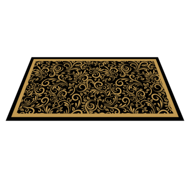 Vintage vinylteppe retro teppe - Tenstickers