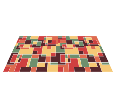 Geometriske rektangler flisematte - Tenstickers