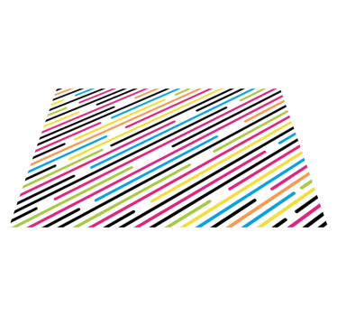 Fargerike striper moderne tepper - Tenstickers