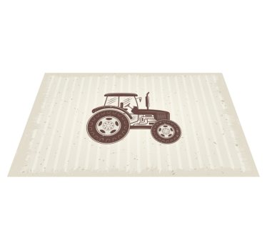 Vintage gårdstraktor retro teppe - Tenstickers
