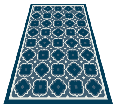 Blå mosaikk mønster mosaikk vinylgulv - Tenstickers