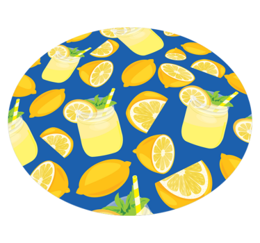 Sitronsaft kjøkkengulv - Tenstickers
