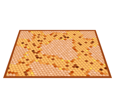 Honeycomb sekskantdesign vinyl teppe kjøkken - Tenstickers
