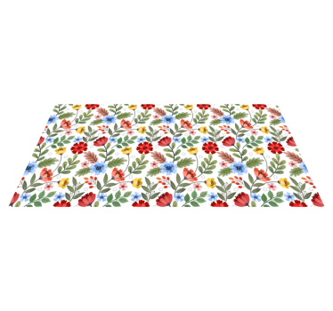 Vintage blomsterbukett kjøkkengulv - Tenstickers