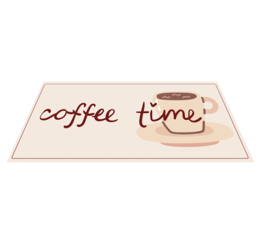 Kaffetid kopp vinyl teppe kjøkken - Tenstickers