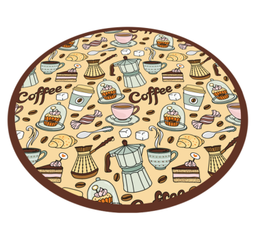 Kaker og skjeer retro vinyl teppe - Tenstickers
