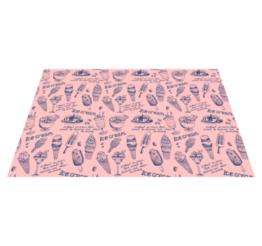 Rosa iskrem moderne vinyl teppe - Tenstickers