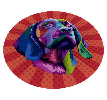 Hund pop art dyrematte - Tenstickers
