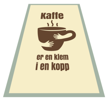 Kaffe er en klem i et skreddersydd vinyl teppe - Tenstickers