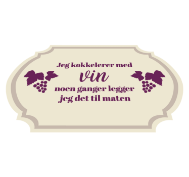 Matlaging med vin tekst skreddersydd vinyl teppe - Tenstickers