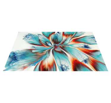 Moderne kunst coloful blomster moderne vinyl teppe - Tenstickers