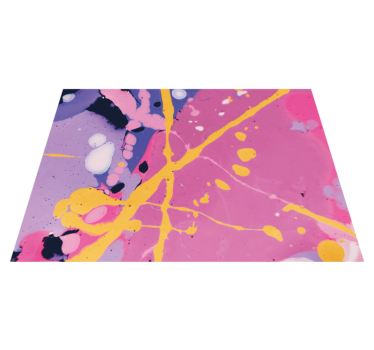 Moderne kunst fargerikt fargesprut vinyl teppe - Tenstickers