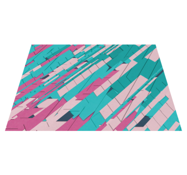 Moderne kunst fargerike linjer moderne vinyl teppe - Tenstickers