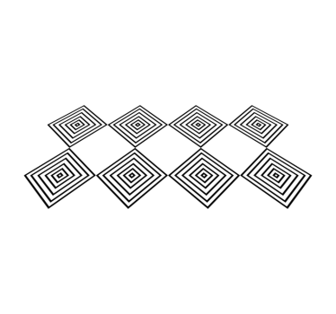 Grafisk fliseffekt fliser vinyl teppe - Tenstickers
