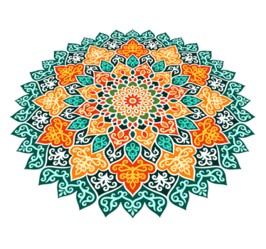 Kjøkken fargerikt mandala vinyl teppe - Tenstickers