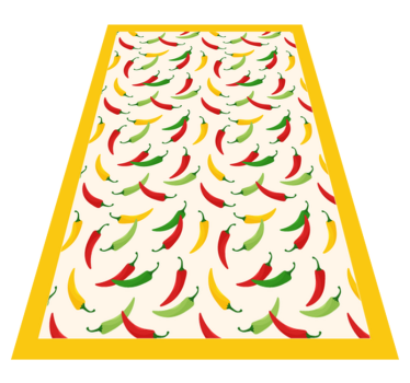 Hot chili peppers kjøkken vinyl teppe - Tenstickers