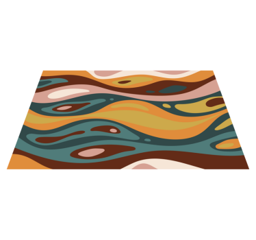70-tallet pop spirit retro vinyl teppe - Tenstickers