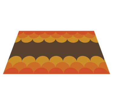70-talls retro vinyl teppe med kammusling - Tenstickers