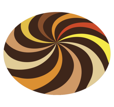 70-talls pop-virvel vri retro vinyl teppe - Tenstickers