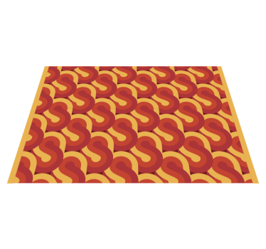 70-talls pop-bjelke retro vinyl teppe - Tenstickers