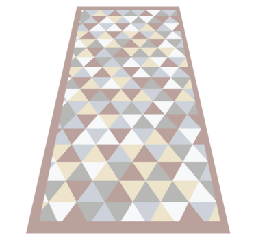 Kjøkken fargerike geometriske former nordiske vinyl teppe - Tenstickers