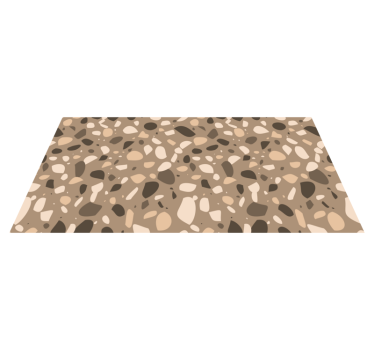 Brun klassisk terrazzo tekstur vinyl teppe - Tenstickers