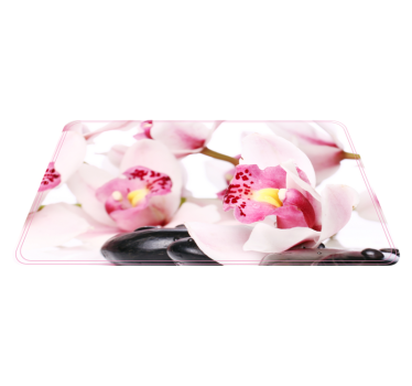 Orkideer med steiner blomsterteppe - Tenstickers