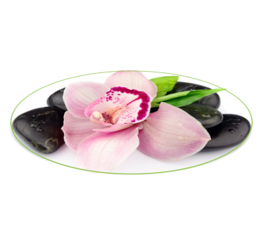 Rosa orkidé med steiner blomst vinyl teppe - Tenstickers