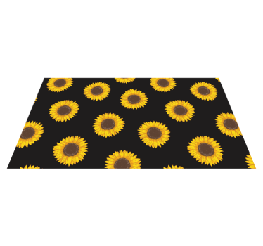 Solblomst sort bakgrunn blomsterteppe - Tenstickers