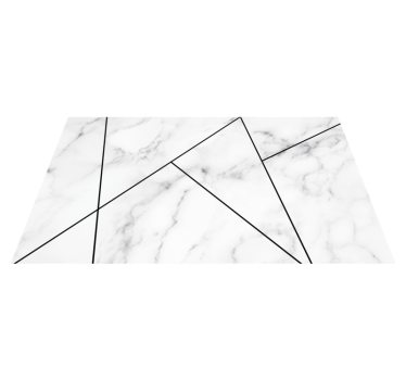 Hvitt elegant marmor vinylgulv - Tenstickers