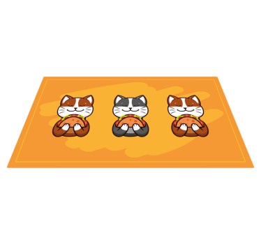 Morsom katt som spiser et taco kjøkkengulv - Tenstickers