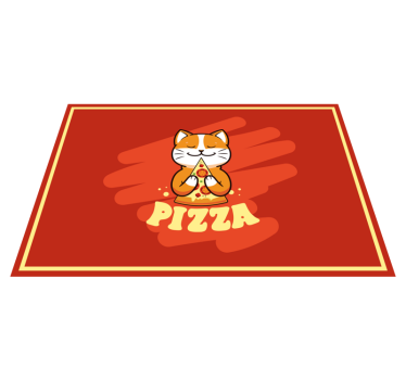 Katt som spiser et pizzakjøkkengulv - Tenstickers