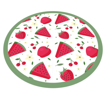 Frukt blomstermønster vinyl teppe kjøkken - Tenstickers