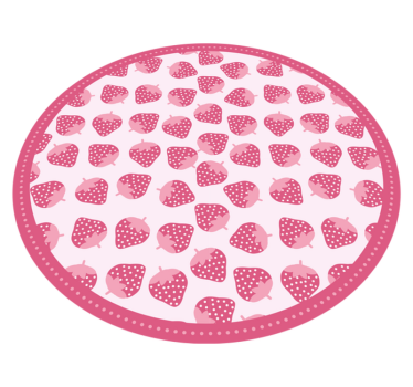 Moderne rosa jordbær kjøkken vinylteppe - Tenstickers