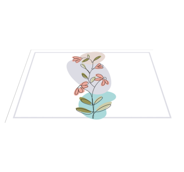Minimalistiske tusenfryd blomster vinylteppe - Tenstickers