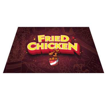 Graffity taco stekt kylling dyr vinylteppe - Tenstickers